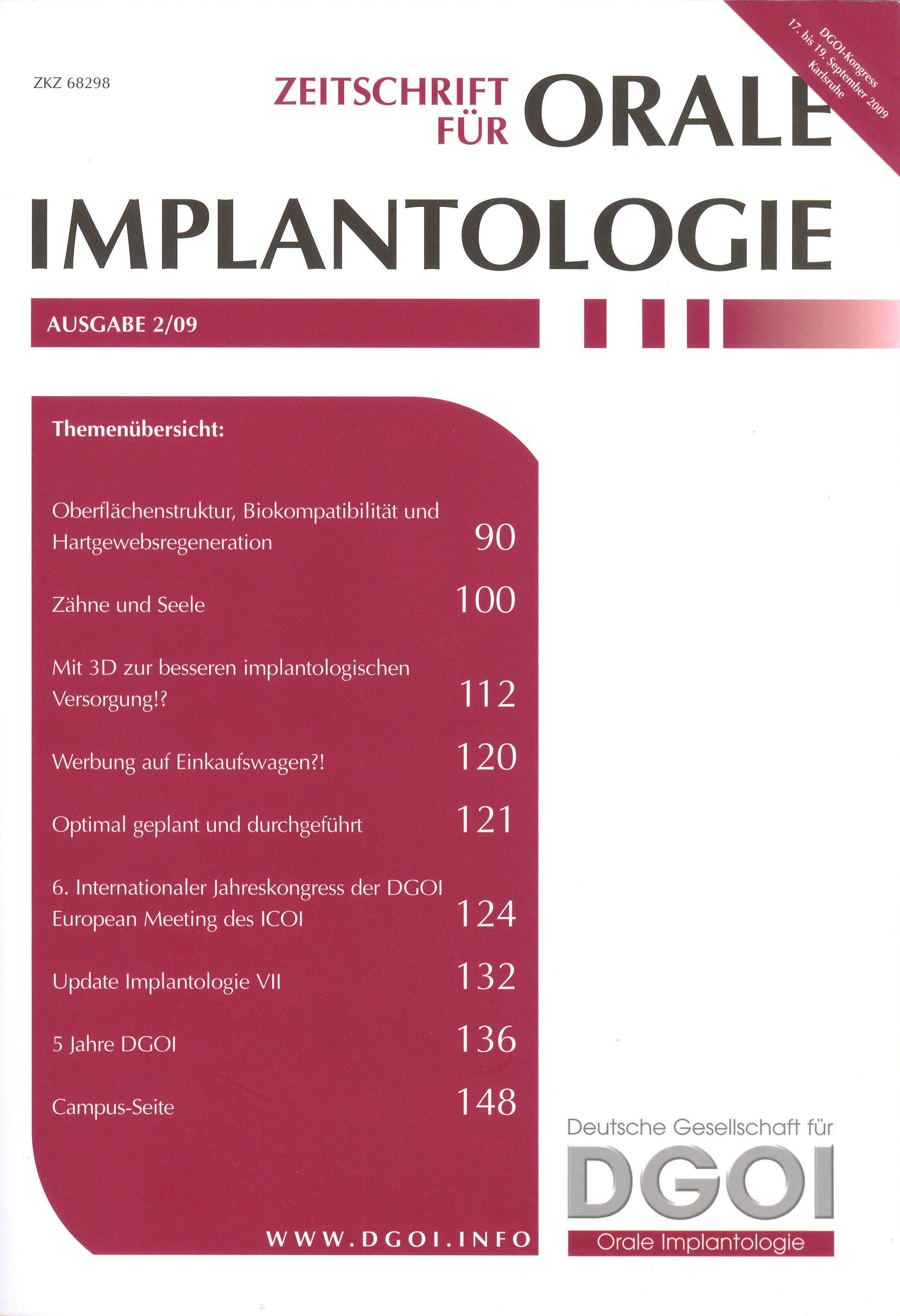 DGOI Magazine ORAL IMPLANTOLOGIE EDITION 2/09